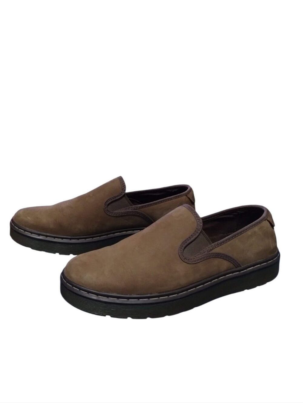 Dr. Martens Durham Slip On Loafers Shoes Men's 9 Brown Leather Suede Grunge